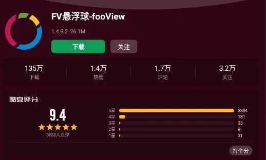 图片[1] | FV悬浮球App，酷安超百万下载量的满分应用，又一个安卓神器！ | i3综合社区