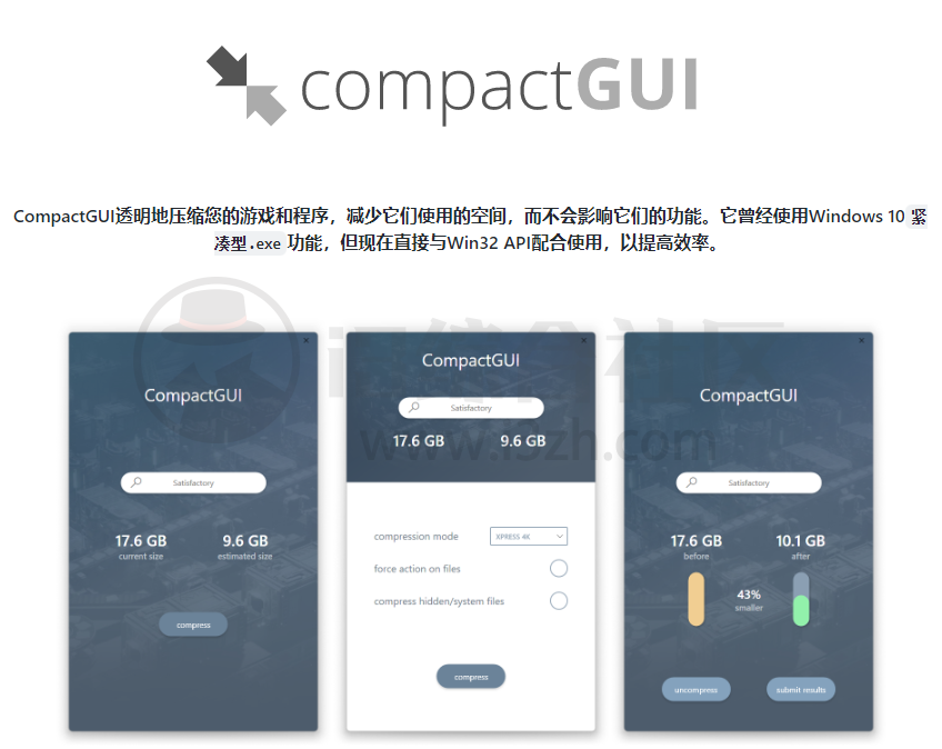 图片[1] | CompactGUI，国外大佬开发的文件压缩工具，电脑内存拯救者！ | i3综合社区