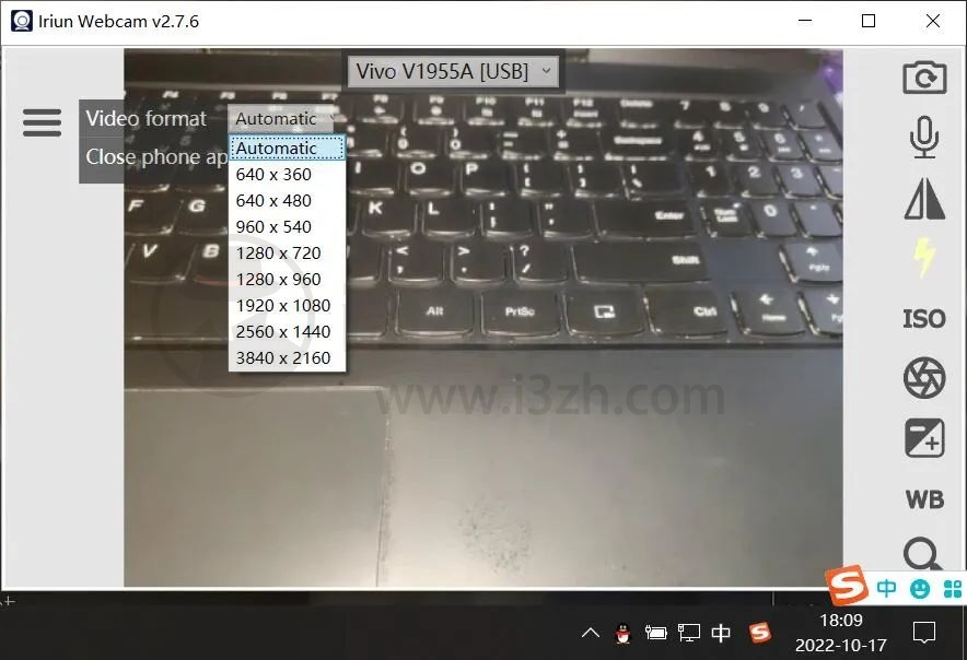 图片[6] | Iriun Webcam，将手机的摄像头用作PC摄像头的工具，支持4K超清！ | i3综合社区