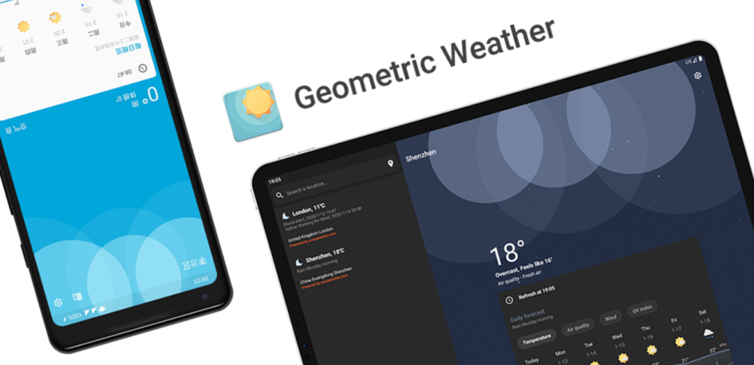 几何天气(Geometric Weather )，酷安评分4.7好评如潮的绿色APP！-i3综合社区