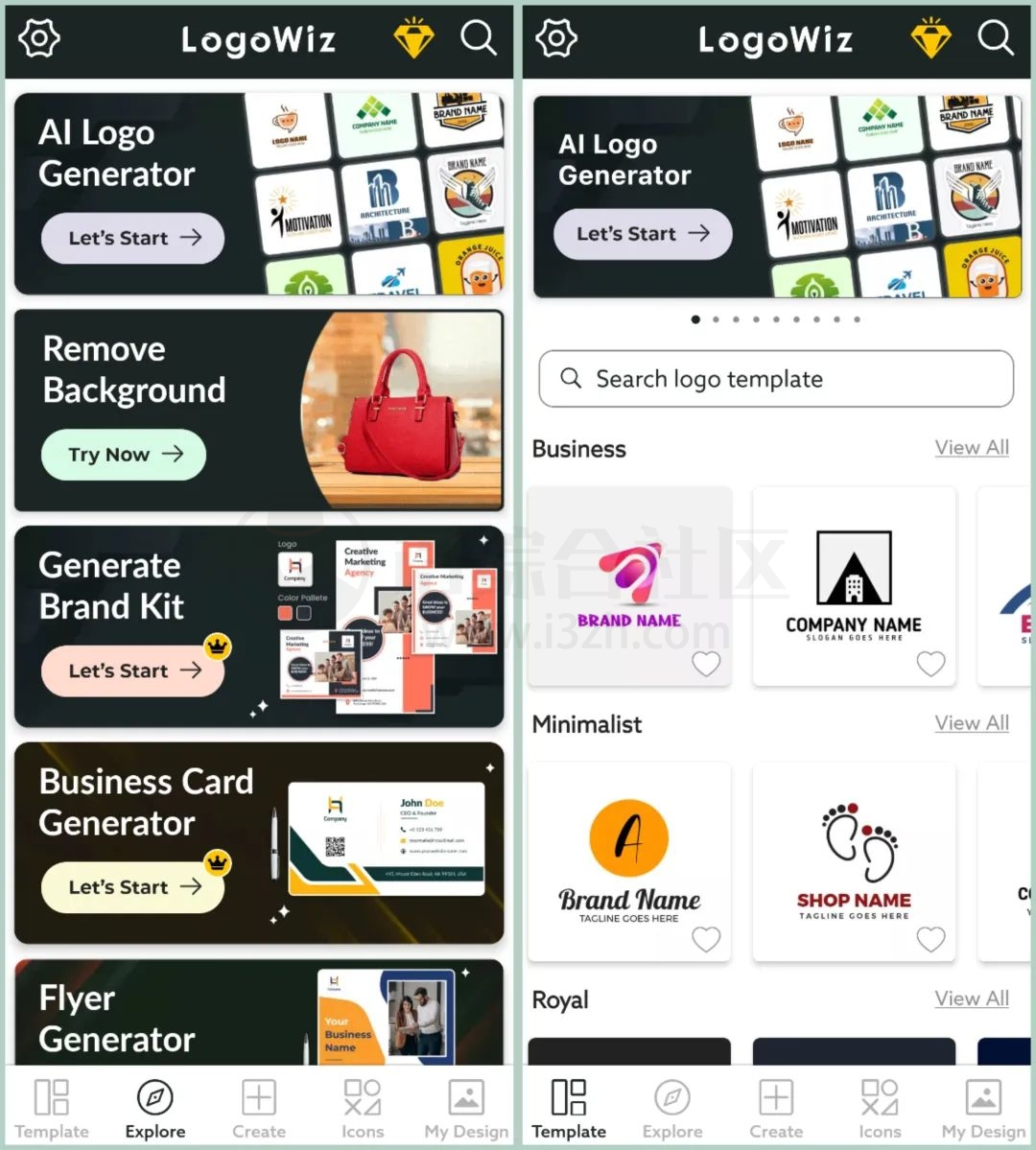 LogoWiz_v52.0破解版，国外的logo设计APP，解锁上万种付费模板！