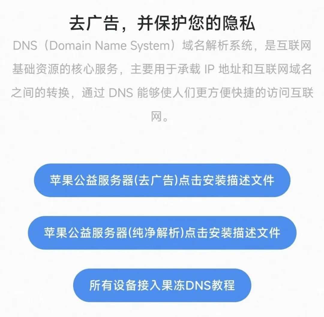 果冻DNS，免翻去广告与恶意拦截，公益免费！