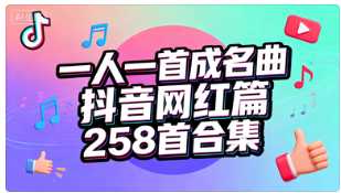 《2025最新整理一人一首成名曲 抖音网红篇258首合集》[11.8G] | i3综合社区