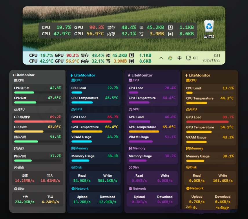 图片[1] | LiteMonitor，一款极简实用的电脑性能监控工具 | i3综合社区